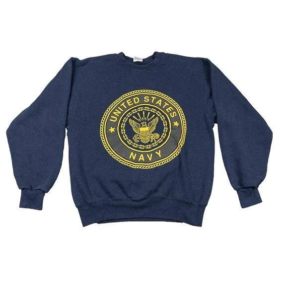 Vintage Soffe United States Navy Sweatshirt Mens Medium Military Crewneck USA - Picture 1 of 9